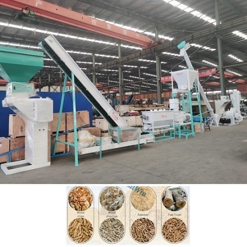 Βιομάζα Pelletizing η γραμμή με βιομάζα σβόλων 210mm την τελική/τον ξύλινο εξοπλισμό κατασκευής σβόλων γραμμών παραγωγής σβόλων