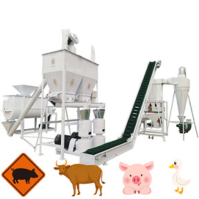 Η ικανότητα 500kg σε 2000kg ανά πρόβατα βοοειδών κοτόπουλου ώρας ταΐζει τη γραμμή παραγωγής σβόλων τροφών μηχανών σβόλων ζωοτροφών