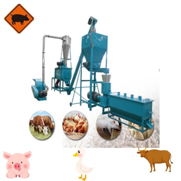 Η ικανότητα 500kg σε 2000kg ανά πρόβατα βοοειδών κοτόπουλου ώρας ταΐζει τη γραμμή παραγωγής σβόλων τροφών μηχανών σβόλων ζωοτροφών