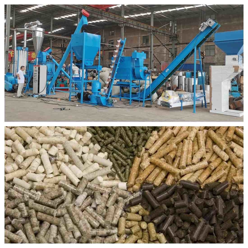 1000kg/H γραμμή παραγωγής 112mm σβόλων ζωοτροφών Granulator σβόλων τροφών