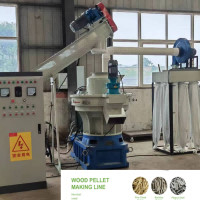 55kw γραμμή παραγωγής σβόλων κύβων δαχτυλιδιών γραμμών παραγωγής 800-1000kg/H σβόλων βιομαζών