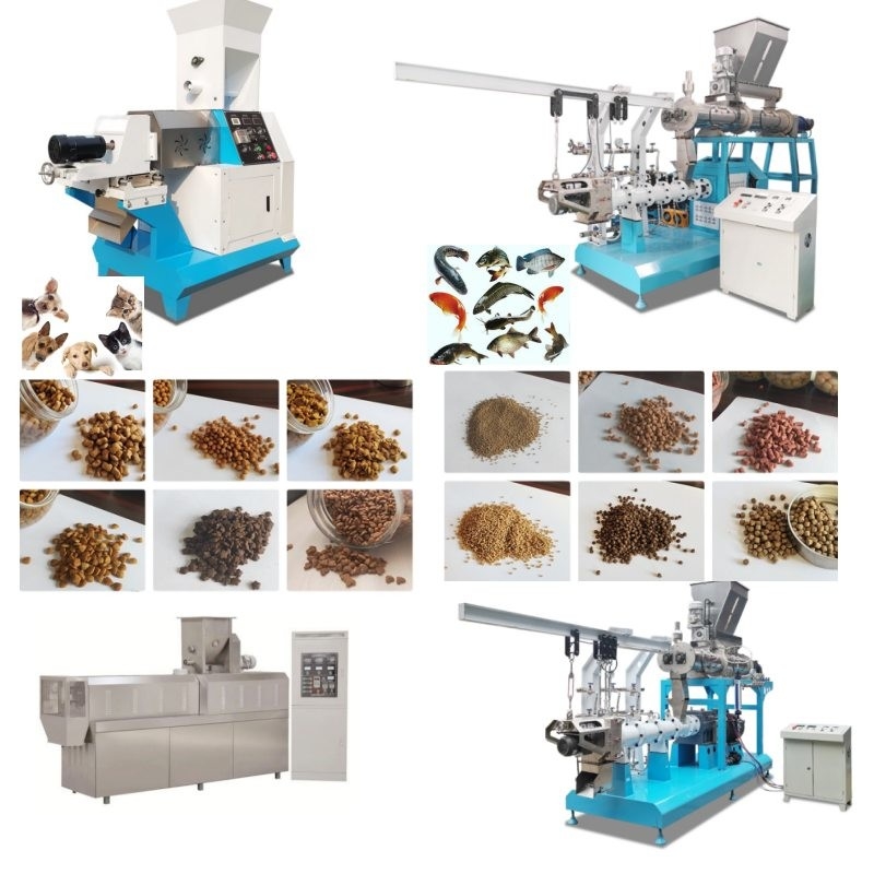 50-2000 Kg/H βυθίζοντας/επιπλέουσα ψαριών τροφών εξωθητών γραμμή με το μέγεθος 0.812mm σβόλων