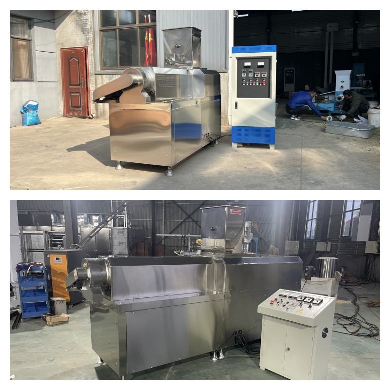 200~500 kg/ώρα Δίδυμη βίδα ξηρή εκχύλισσα τροφίμων για ζώα με κατοικίδιο χαρακτήρα ξηρή εκχύλισσα τροφίμων για ψάρια
