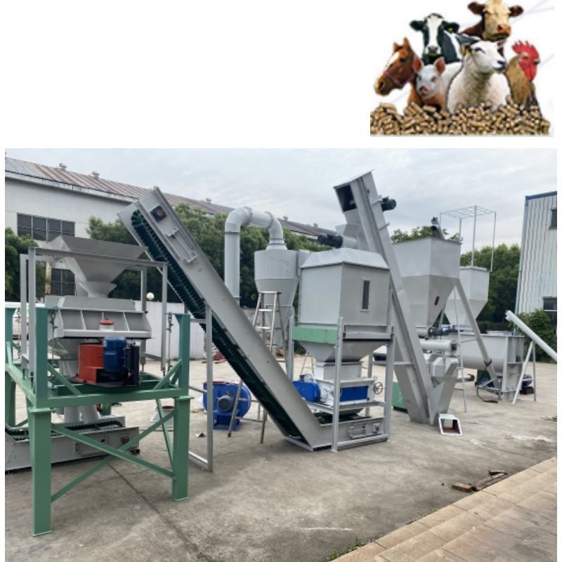 500kg/H ζωοτροφές μύλων σβόλων τροφών πουλερικών κύβων δαχτυλιδιών γραμμών παραγωγής σβόλων ζωοτροφών