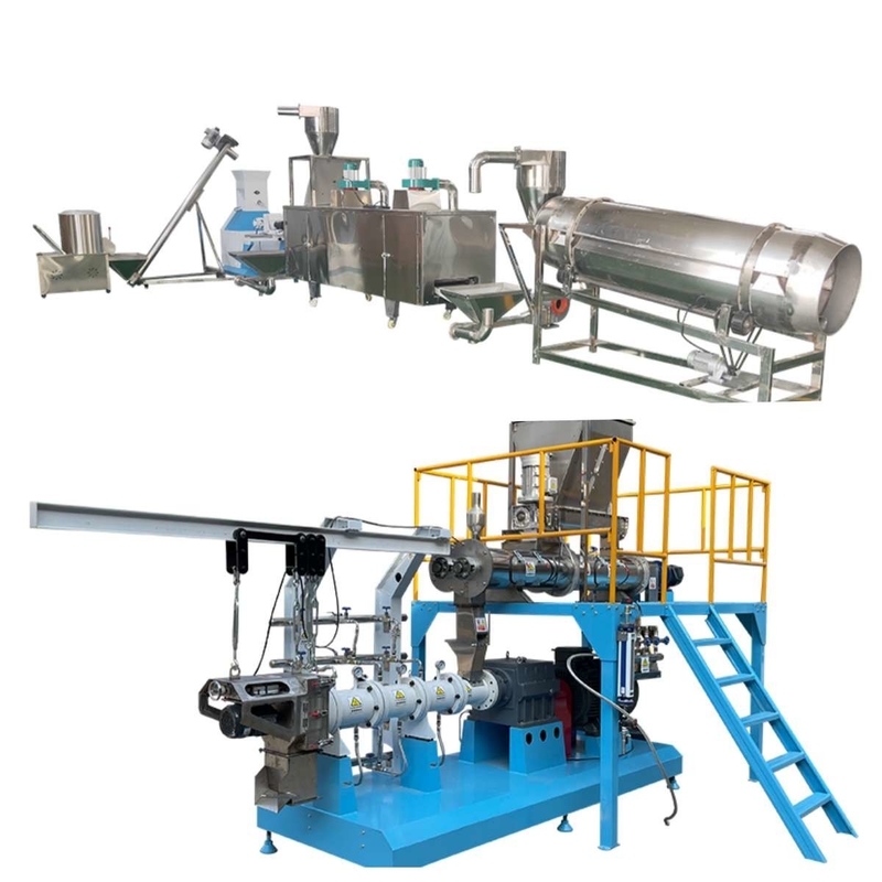 500-600kg επιπλέουσα γραμμή παραγωγής 10mm τροφών ψαριών υγρή γραμμή παραγωγής προϊόντων της Pet