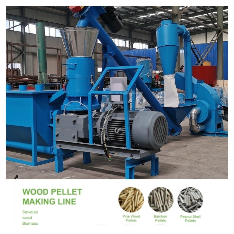 100-1200kg/H ξύλινη σβόλων γραμμή σβόλων κατασκευαστών 22-55KW ξύλινη με ρυθμιζόμενου μεγέθους
