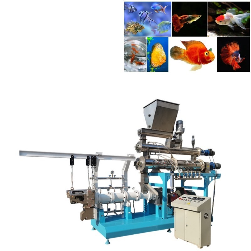 2000kg/H επιπλέουσα ψαριών τροφών γραμμών παραγωγής διπλή μηχανή τροφών ψαριών βιδών επιπλέουσα