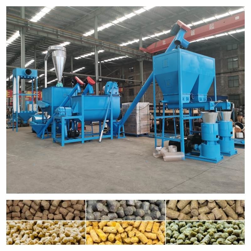 500-800KG/H σβόλος πουλερικών που κάνει τη γραμμή παραγωγής ζωοτροφών μηχανών 7.5-30kw