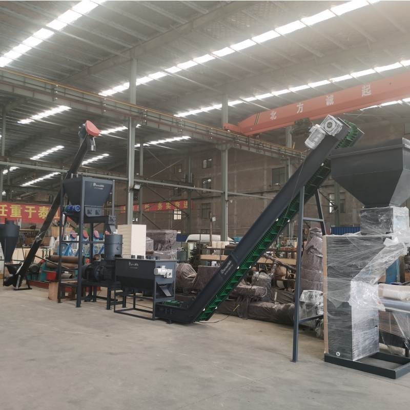 Γραμμή παραγωγής Flat Die Biomass 6-8MM 0,5-10t/H Straw Pellet Production Line