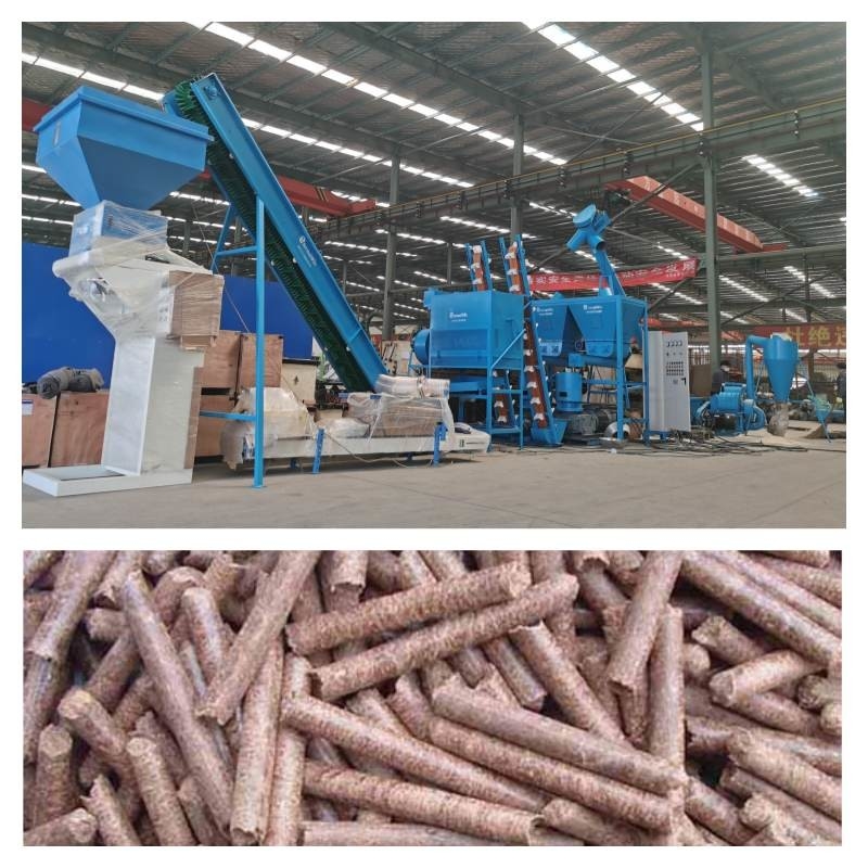 Γραμμή παραγωγής Flat Die Biomass 6-8MM 0,5-10t/H Straw Pellet Production Line
