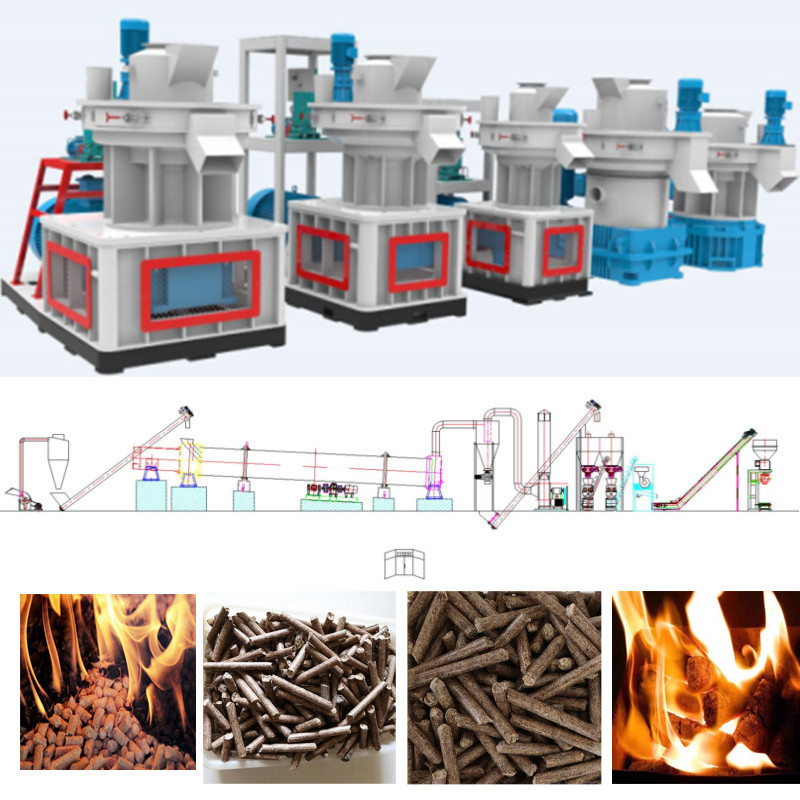 1-10TPH Wood Pellet Production Line Eucalyptus Pine Birch Pellet Production Line