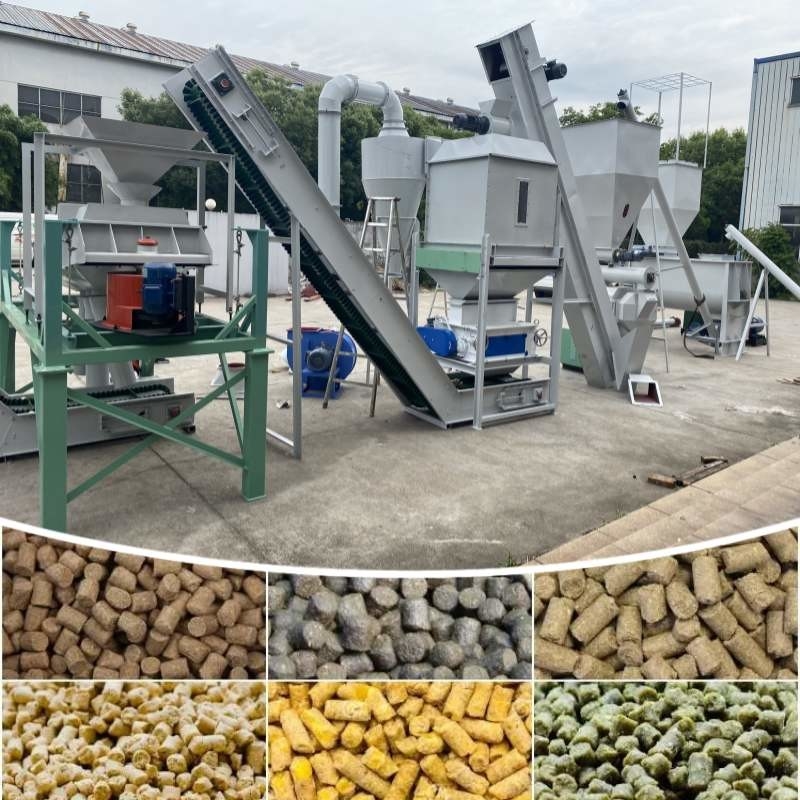1-12 mm Τελική μέγεθος σφαιριδίων Γραμμή παραγωγής ζωοτροφών με περιεκτικότητα σε υγρασία ≤ 20%