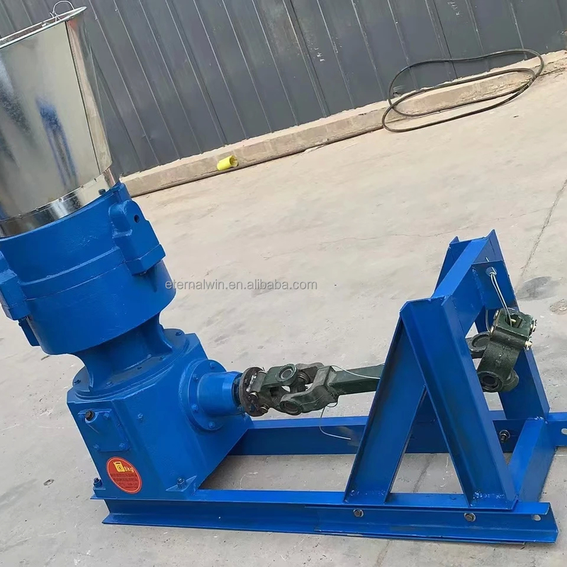 Ιπποδύναμη κράμα χάλυβα PTO Πελετό Mill 12mm Die 80-1000kg / h χωρητικότητα ξύλινο συσκευασμένο μηχανή