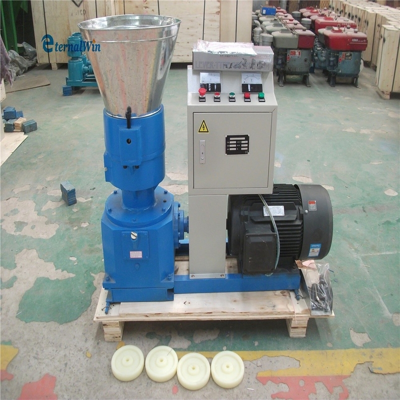 200-300 KG/H Ικανότητα Φαγητό Πελετοτριβείο Μηχανή υψηλής παραγωγικότητας Μηχανή επεξεργασίας ζωοτροφών πουλιών 7.5kw κινητήρας