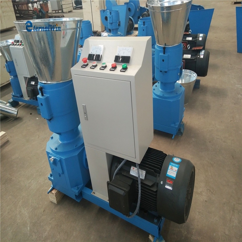 200-300 KG/H Ικανότητα Φαγητό Πελετοτριβείο Μηχανή υψηλής παραγωγικότητας Μηχανή επεξεργασίας ζωοτροφών πουλιών 7.5kw κινητήρας