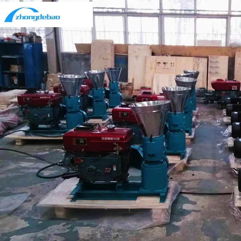 Νέο σχεδιασμό 10HP ντίζελ τύπου τροφή μηχανή πελετών 90kg/h ζωοτροφικό εργοστάσιο