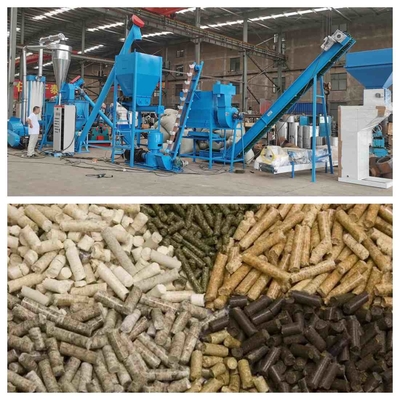 1000kg/H γραμμή παραγωγής 112mm σβόλων ζωοτροφών Granulator σβόλων τροφών