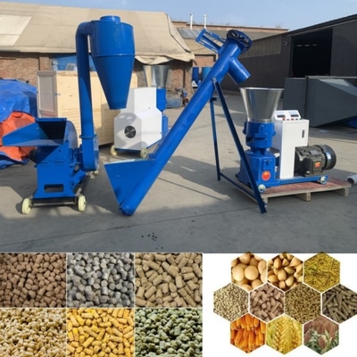 100-1200kg/H επίπεδος μύλος 112mm σβόλων κύβων κατασκευαστών σβόλων ζωοτροφών τελικό μέγεθος σβόλων