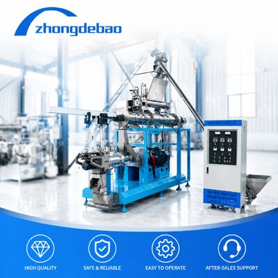 Πλήρης γραμμή παραγωγής μηχανής Industrial Floating Fish Feed Extruder Machine
